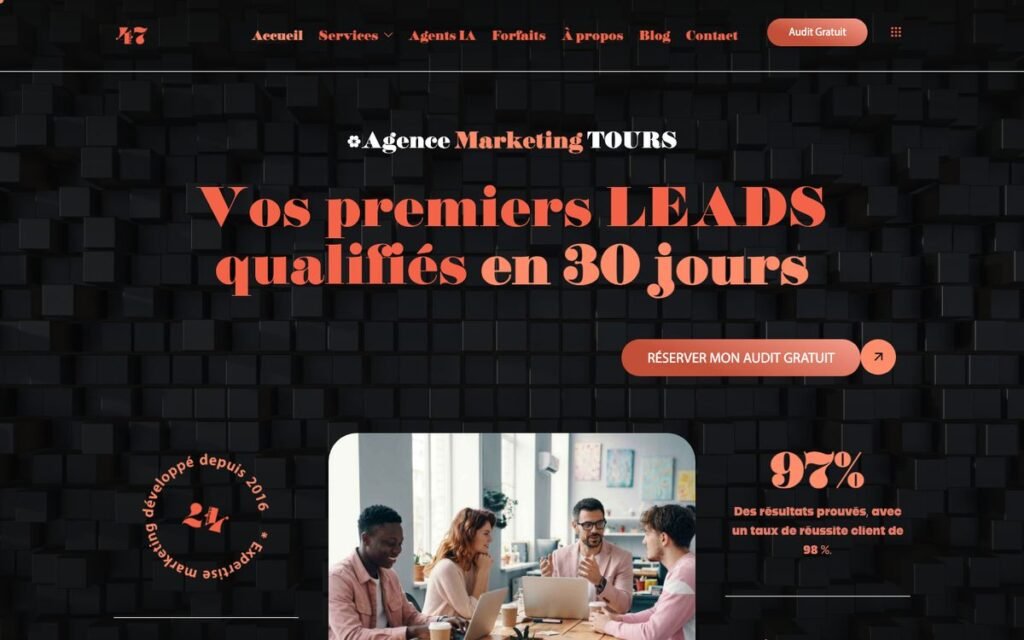 Aperçu du site La Clique 47 réalisé par Katimini